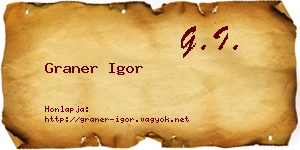 Graner Igor névjegykártya